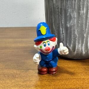 Vintage Clown Figurine 1981 Hong Kong Mego Miniature 2.5" Happy Police